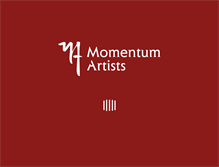 Tablet Screenshot of momentumartists.com